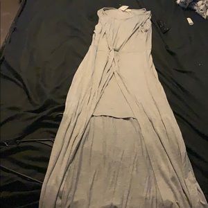 Grey high low /maxi dress.